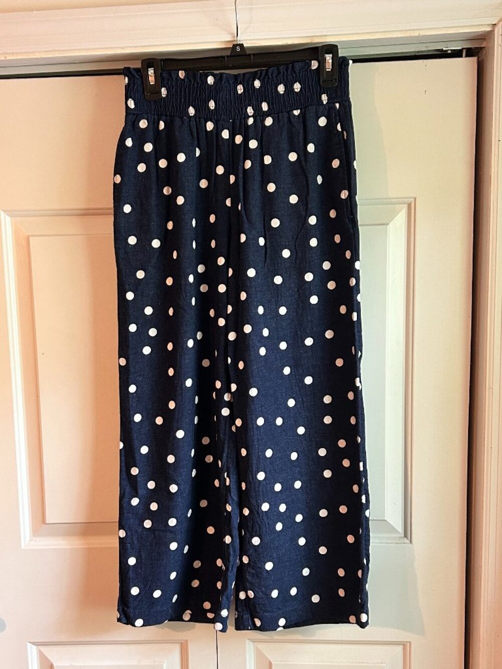 LOFT OUTLET Polka Dot Wide Leg Cropped Pants Size Extra Small